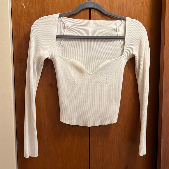 Knit Top Sweetheart Neckline - Picture 2 of 2
